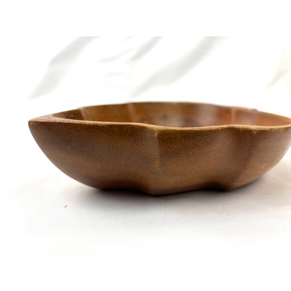 Vintage Monkey Pod Wood Taro Leaf Bowl – House of Monkeypod Hawaii Handcrafted - Picture 6 of 11